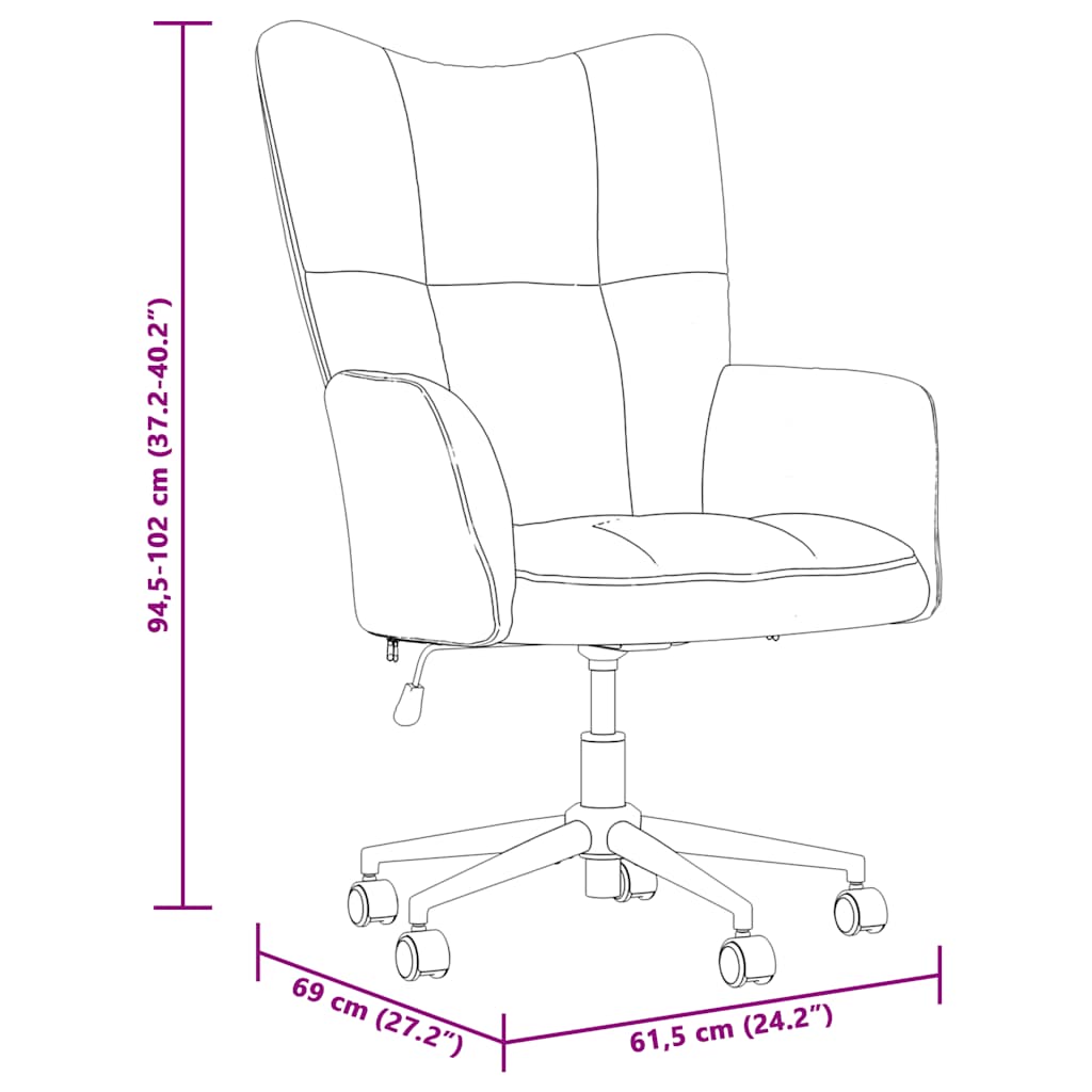 vidaXL Πολυθρόνα Relax Ανοιχτό Γκρι Βελούδινη