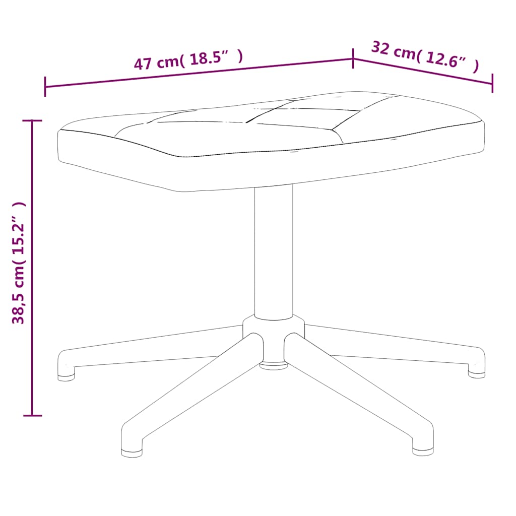 vidaXL Πολυθρόνα Relax Σχέδιο Patchwork Υφασμάτινη με Σκαμπό