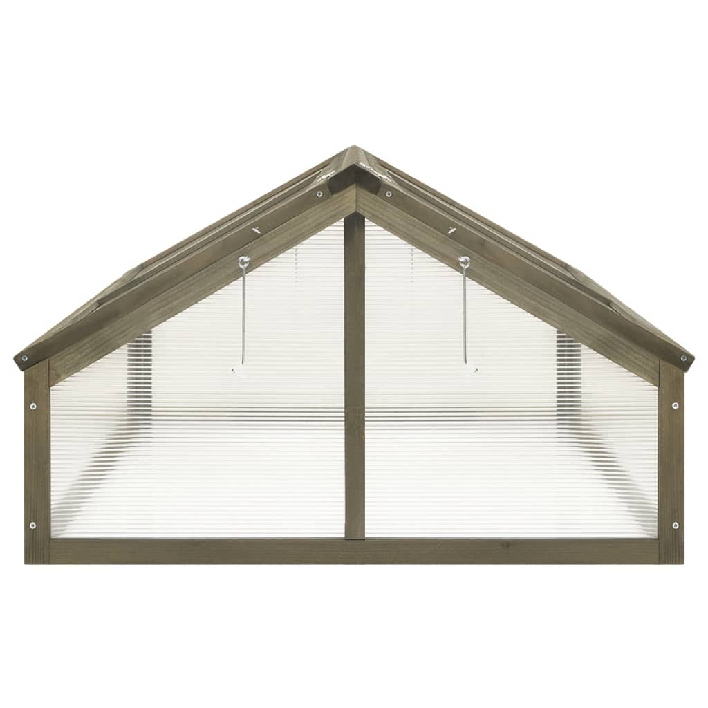 vidaXL Θερμοκήπιο Γκρι 114 x 80 x 50 εκ. από Ξύλο Ελάτης
