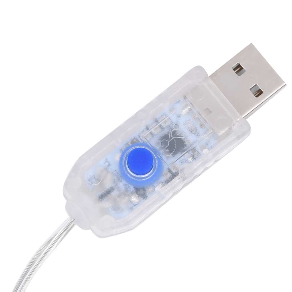 vidaXL Κουρτίνα LED Φωτάκια 200 LED Ψυχρό Λευκό με 8 Λειτουργίες