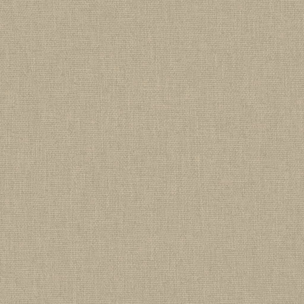 vidaXL Παρκοκρέβατο Βρεφικό Taupe από Λινό Ύφασμα με Στρώμα