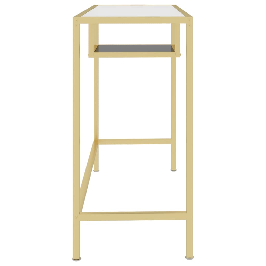 vidaXL Γραφείο Υπολογιστή Διάφανο 100 x 36 x 74 εκ. από Ψημένο Γυαλί