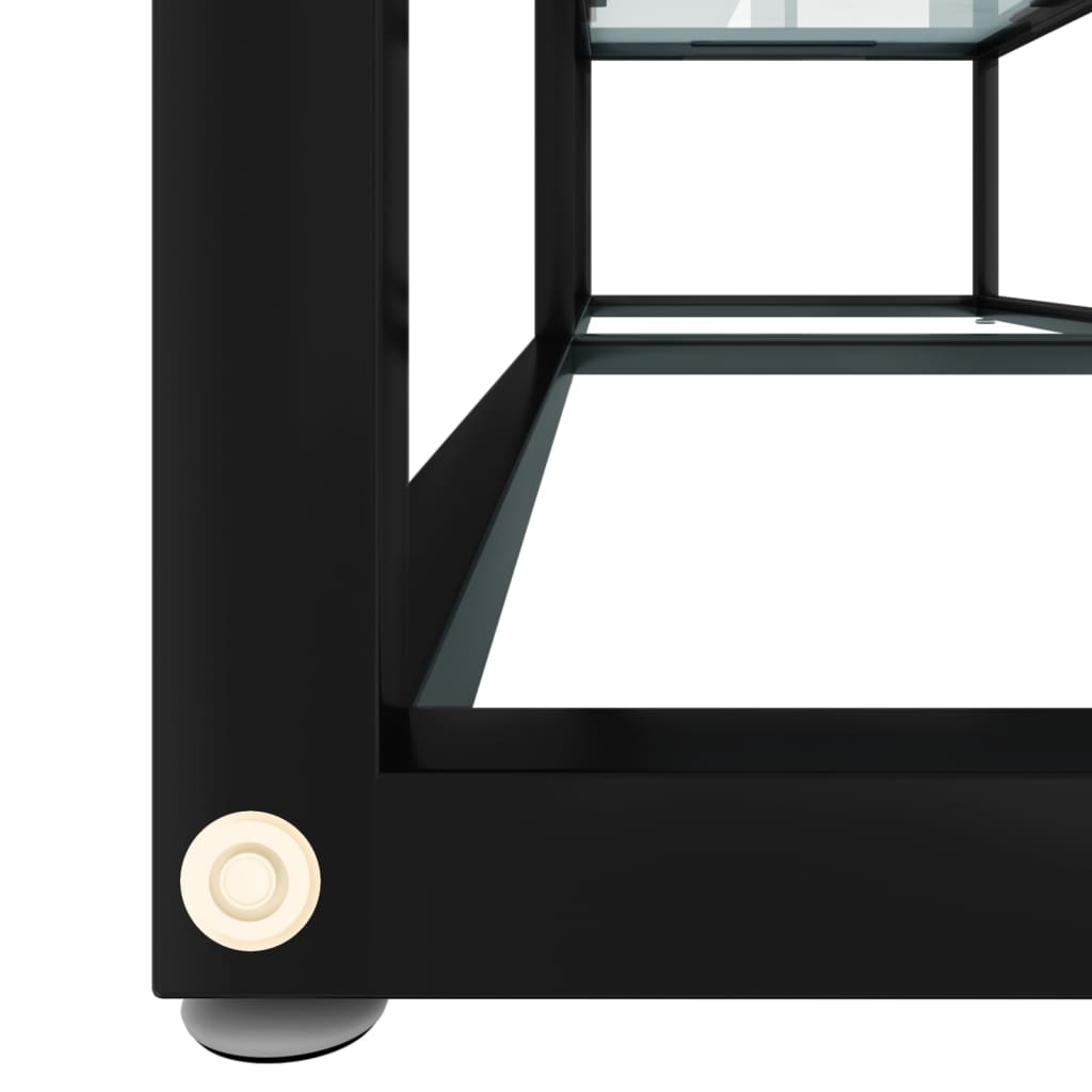 vidaXL Έπιπλο Τηλεόρασης Λευκό Όψη Μαρμάρου 140x40x40,5εκ Γυαλί Ασφαλ.