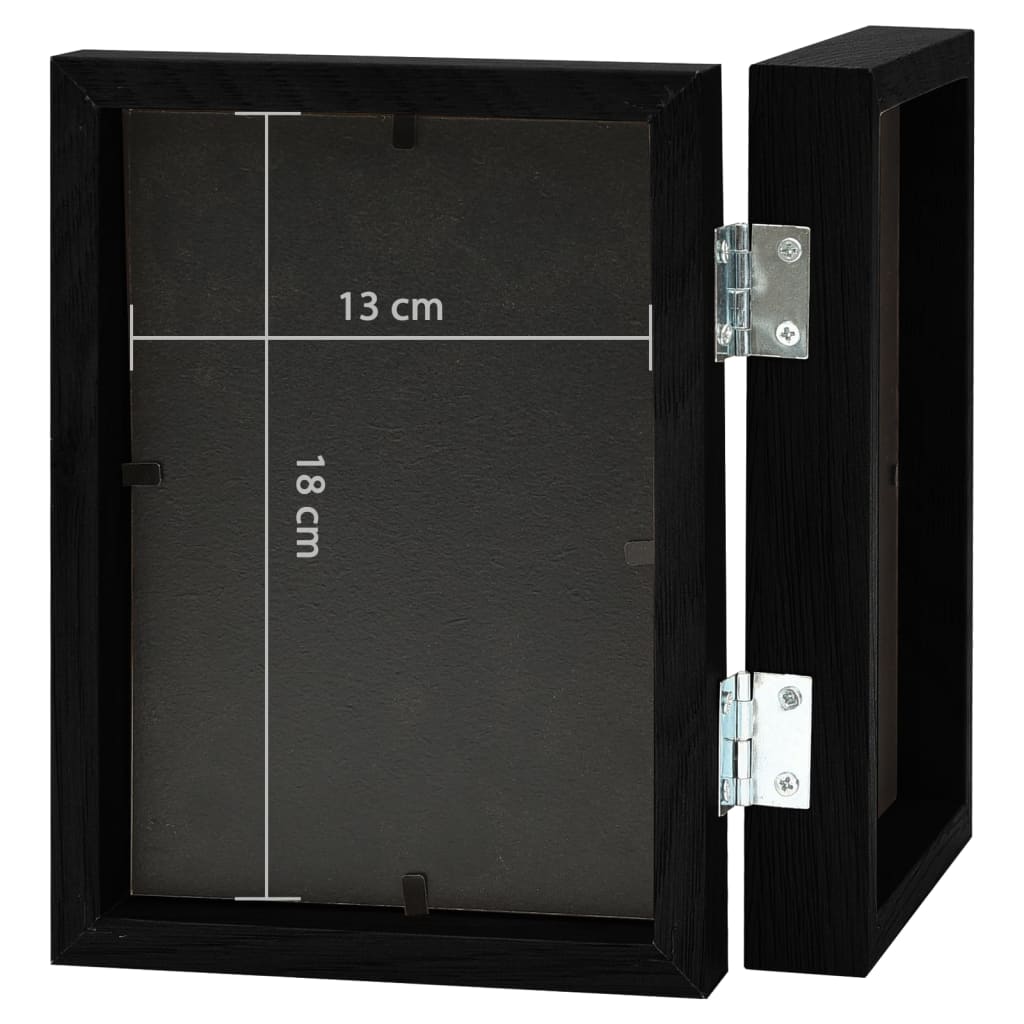 vidaXL Διπλή Κορνίζα Κολάζ Μαύρη 2 x (13 x 18 εκ.)