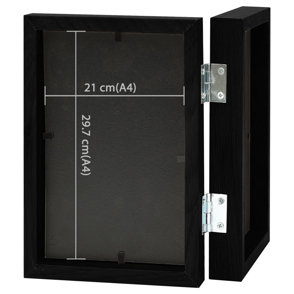 vidaXL Διπλή Κορνίζα Κολάζ Μαύρη 2 x (21 x 29,7 εκ.)