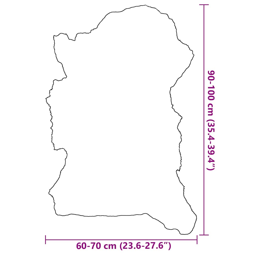 vidaXL Γούνα Προβάτου Διαφόρων Αποχρώσεων (60-70) x (90-100) εκ.