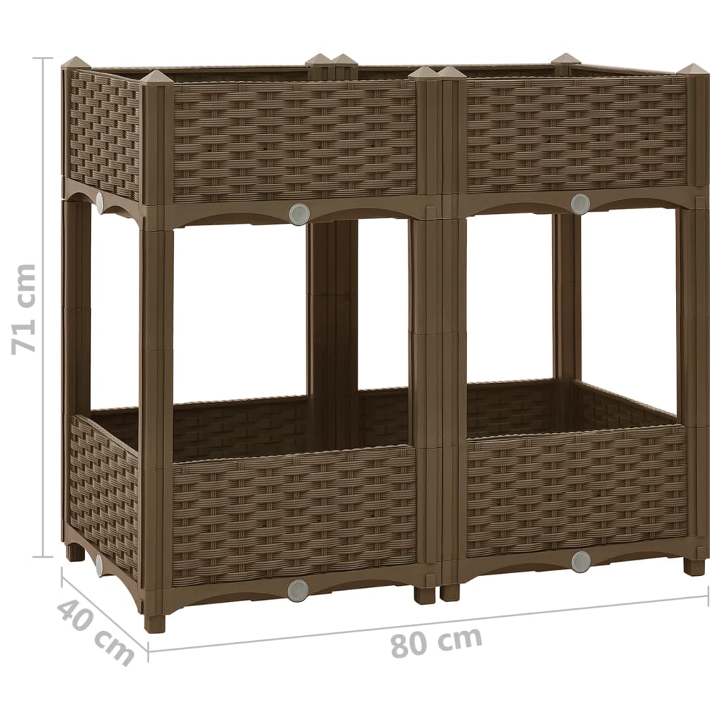 vidaXL Ζαρντινιέρα 80 x 40 x 71 εκ. από Πολυπροπυλένιο