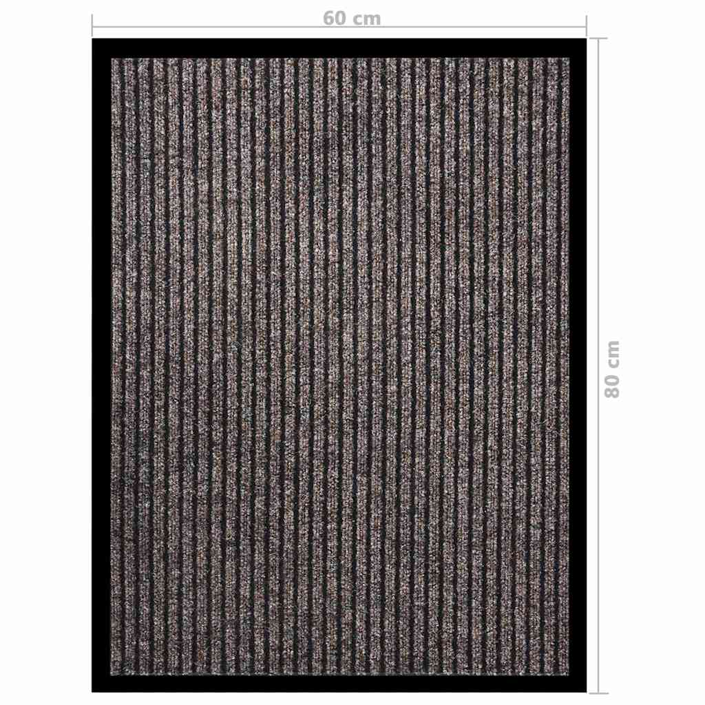vidaXL Πατάκι Εισόδου Ριγέ Μπεζ 60 x 80 εκ.