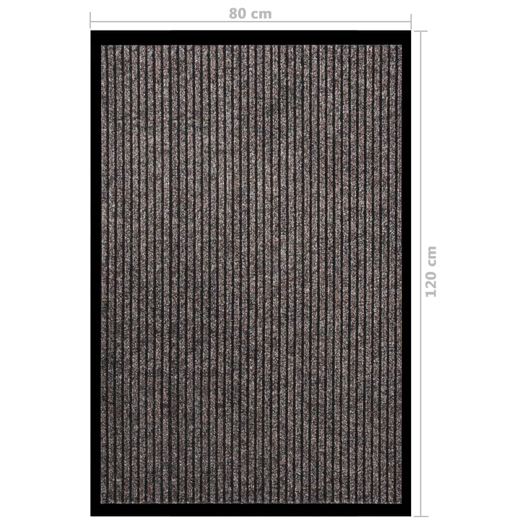 vidaXL Πατάκι Εισόδου Ριγέ Μπεζ 80 x 120 εκ.