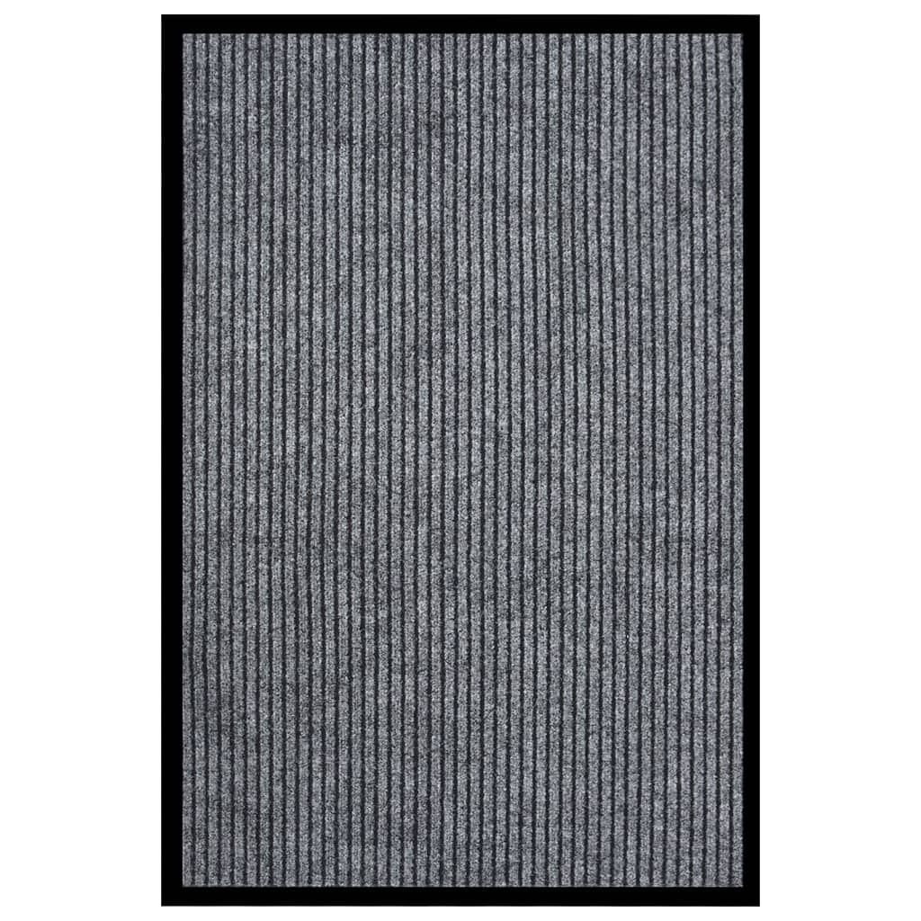vidaXL Πατάκι Εισόδου Ριγέ Γκρι 80 x 120 εκ.