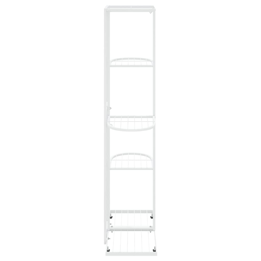 vidaXL Ανθοστήλη 5 Επιπέδων Λευκή 43 x 22 x 98 εκ. Μεταλλική