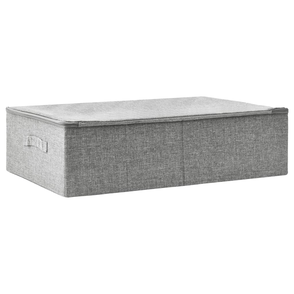 vidaXL Κουτι Αποθήκευσης Γκρι 70 x 40 x 18 εκ. Υφασμάτινο