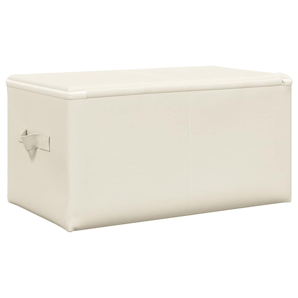 vidaXL Κουτιά Αποθήκευσης 2 τεμ. Κρεμ 43 x 34 x 23 εκ. Υφασμάτινα