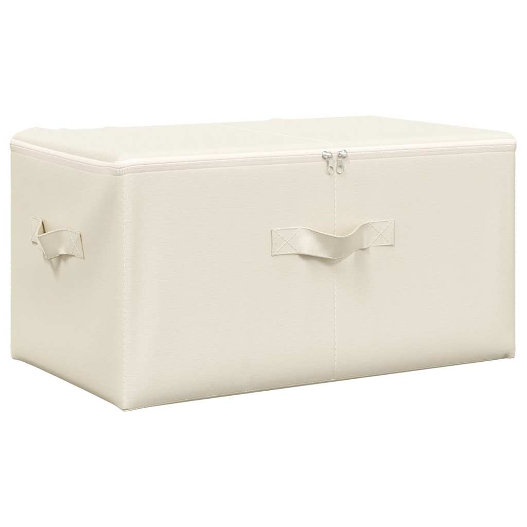vidaXL Κουτιά Αποθήκευσης 2 τεμ. Κρεμ 43 x 34 x 23 εκ. Υφασμάτινα