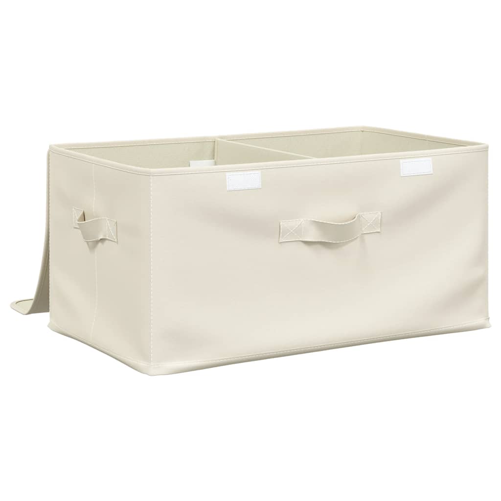 vidaXL Κουτιά Αποθήκευσης 2 τεμ. Κρεμ 43 x 34 x 23 εκ. Υφασμάτινα