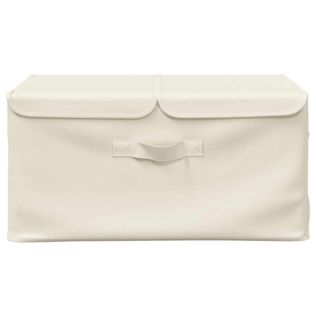 vidaXL Κουτί Αποθήκευσης Κρεμ 50 x 30 x 25 εκ. Υφασμάτινο