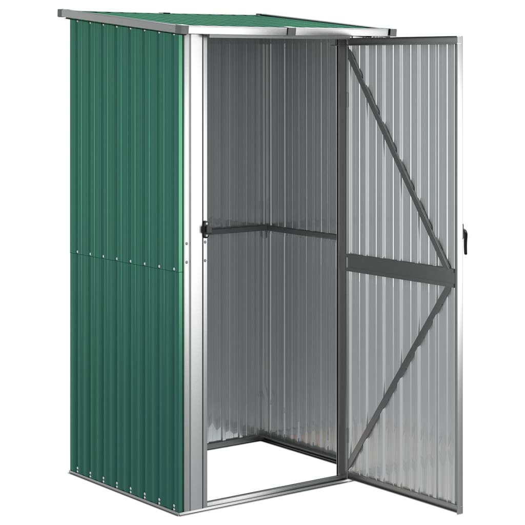 vidaXL Αποθήκη Κήπου Πράσινη 118,5x97x209,5 εκ. Γαλβανισμένο Ατσάλι