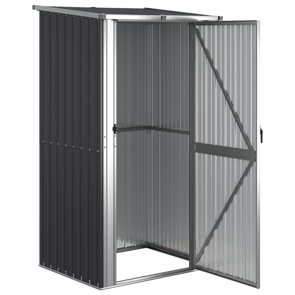 vidaXL Αποθήκη Κήπου Ανθρακί 118,5x97x209,5 εκ. Γαλβανισμένο Ατσάλι