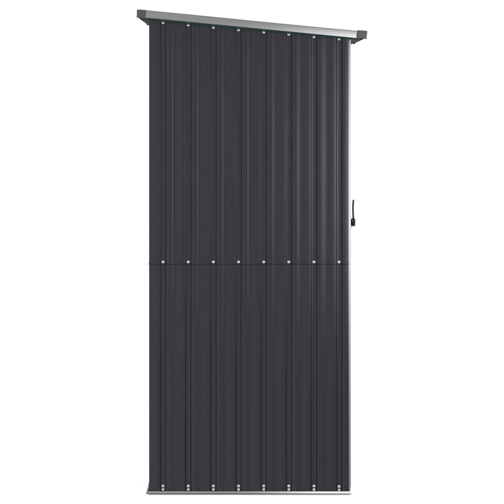 vidaXL Αποθήκη Κήπου Ανθρακί 118,5x97x209,5 εκ. Γαλβανισμένο Ατσάλι