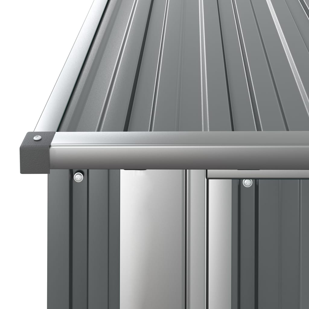 vidaXL Αποθήκη Κήπου Γκρι 180,5 x 97 x 209,5 εκ. από Γαλβαν. Ατσάλι