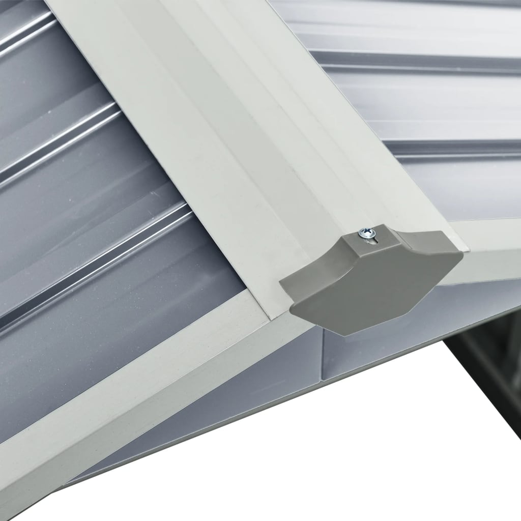 vidaXL Στέγαστρο Χλοοκοπτικού Γκρι 92x97x63 εκ. Γαλβανισμένο Ατσάλι