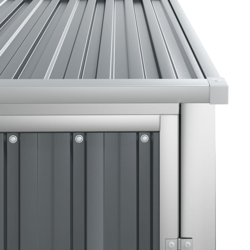 vidaXL Αποθήκη Εργαλείων Κήπου Γκρι 88x89x161 εκ. Γαλβαν. Ατσάλι