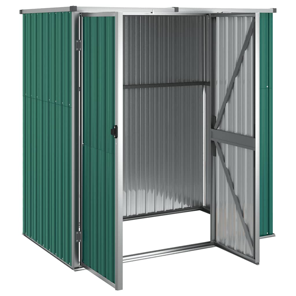 vidaXL Αποθήκη Εργαλείων Κήπου Πράσινη 161x89x161 εκ. Γαλβαν. Ατσάλι