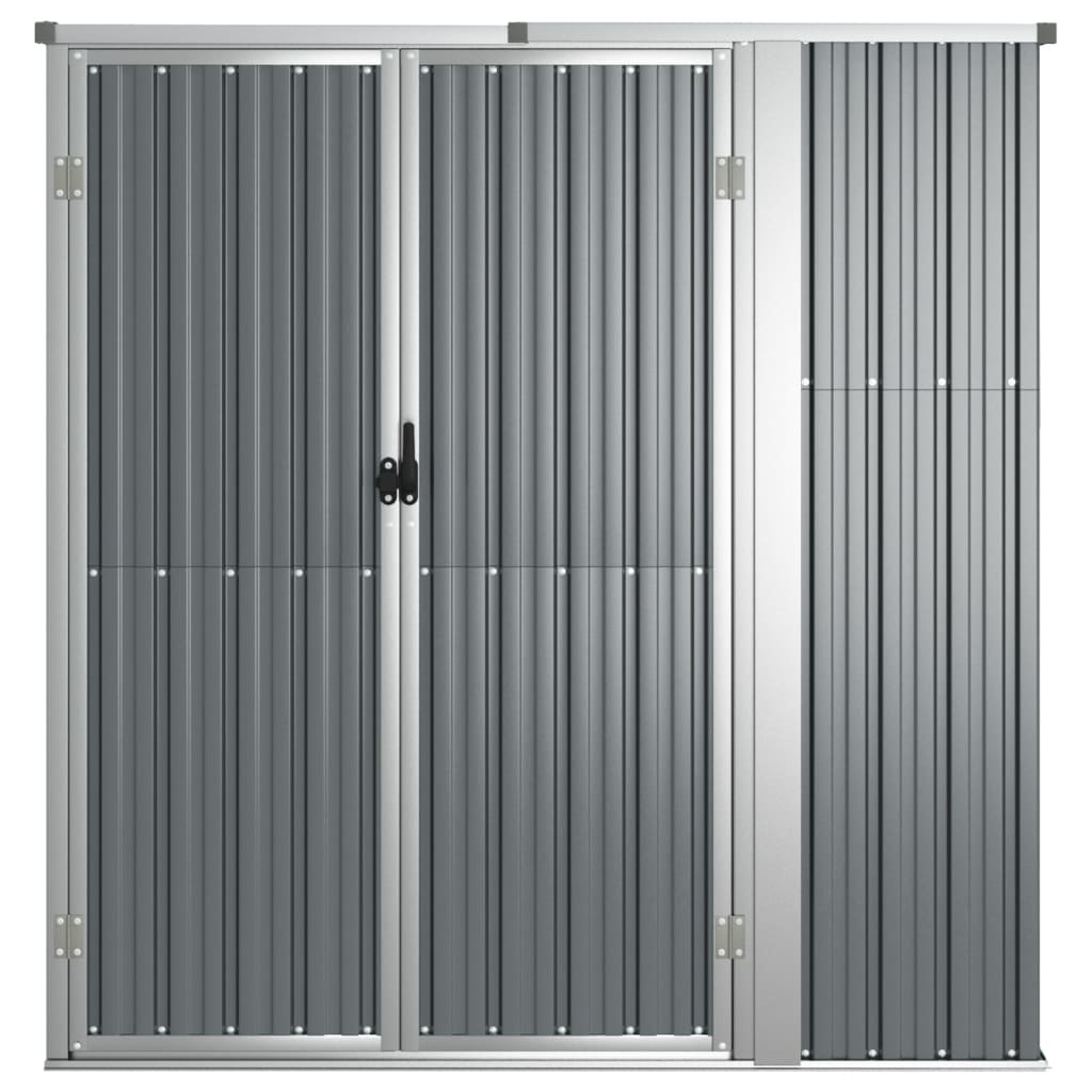 vidaXL Αποθήκη Εργαλείων Κήπου Γκρι 161x89x161 εκ. από Γαλβαν. Ατσάλι