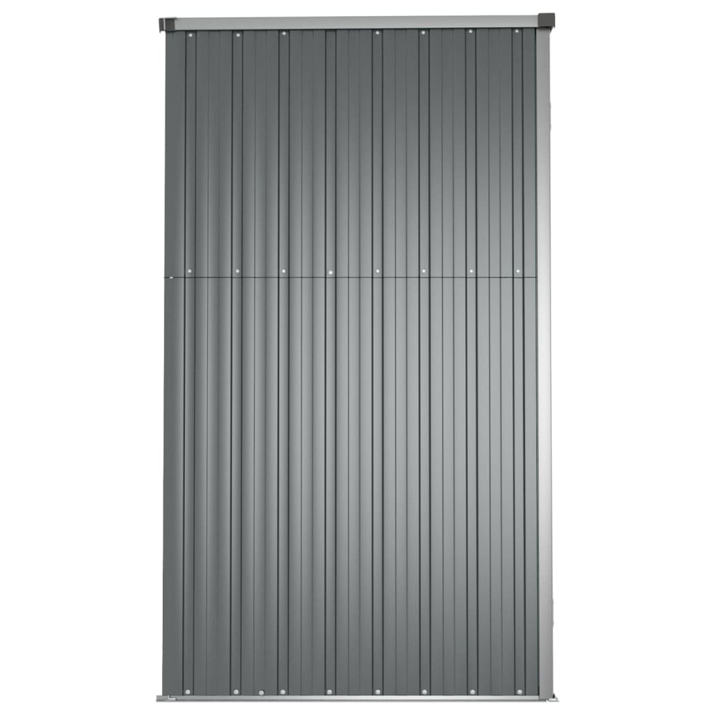 vidaXL Αποθήκη Εργαλείων Κήπου Γκρι 161x89x161 εκ. από Γαλβαν. Ατσάλι