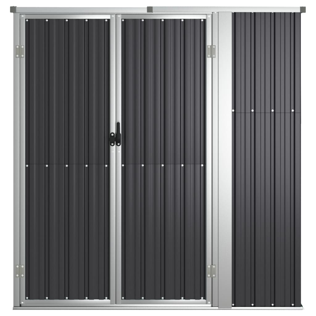 vidaXL Αποθήκη Εργαλείων Κήπου Ανθρακί 161x89x161 εκ. Γαλβαν. Ατσάλι