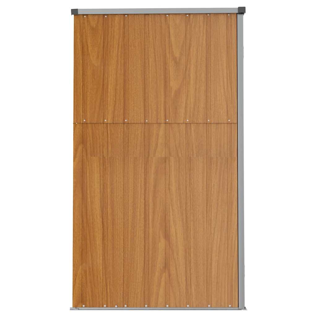 vidaXL Αποθήκη Εργαλείων Κήπου Καφέ 161x89x161 εκ. από Γαλβαν. Ατσάλι