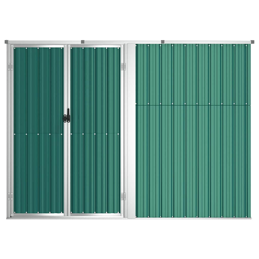 vidaXL Αποθήκη Εργαλείων Κήπου Πράσινη 225x89x161 εκ. Γαλβαν. Ατσάλι