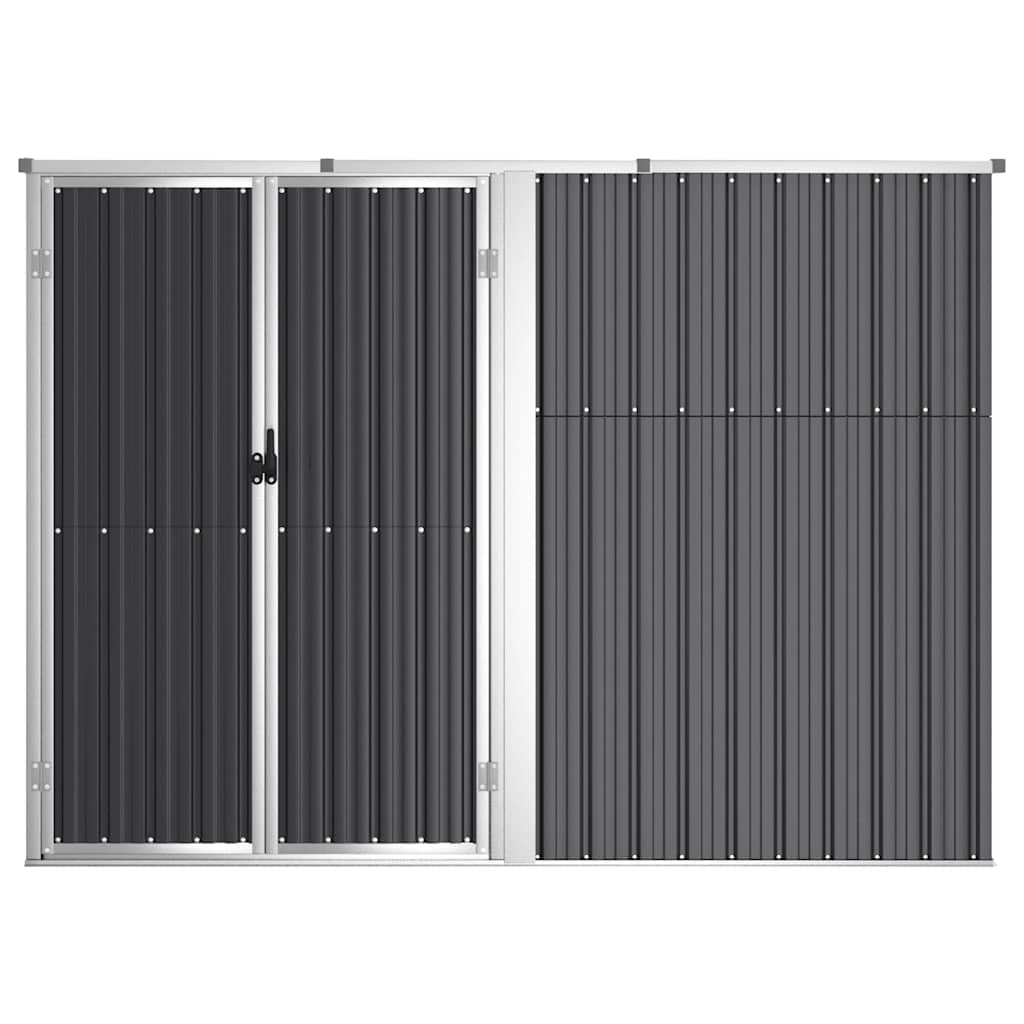 vidaXL Αποθήκη Εργαλείων Κήπου Ανθρακί 225x89x161 εκ. Γαλβαν. Ατσάλι