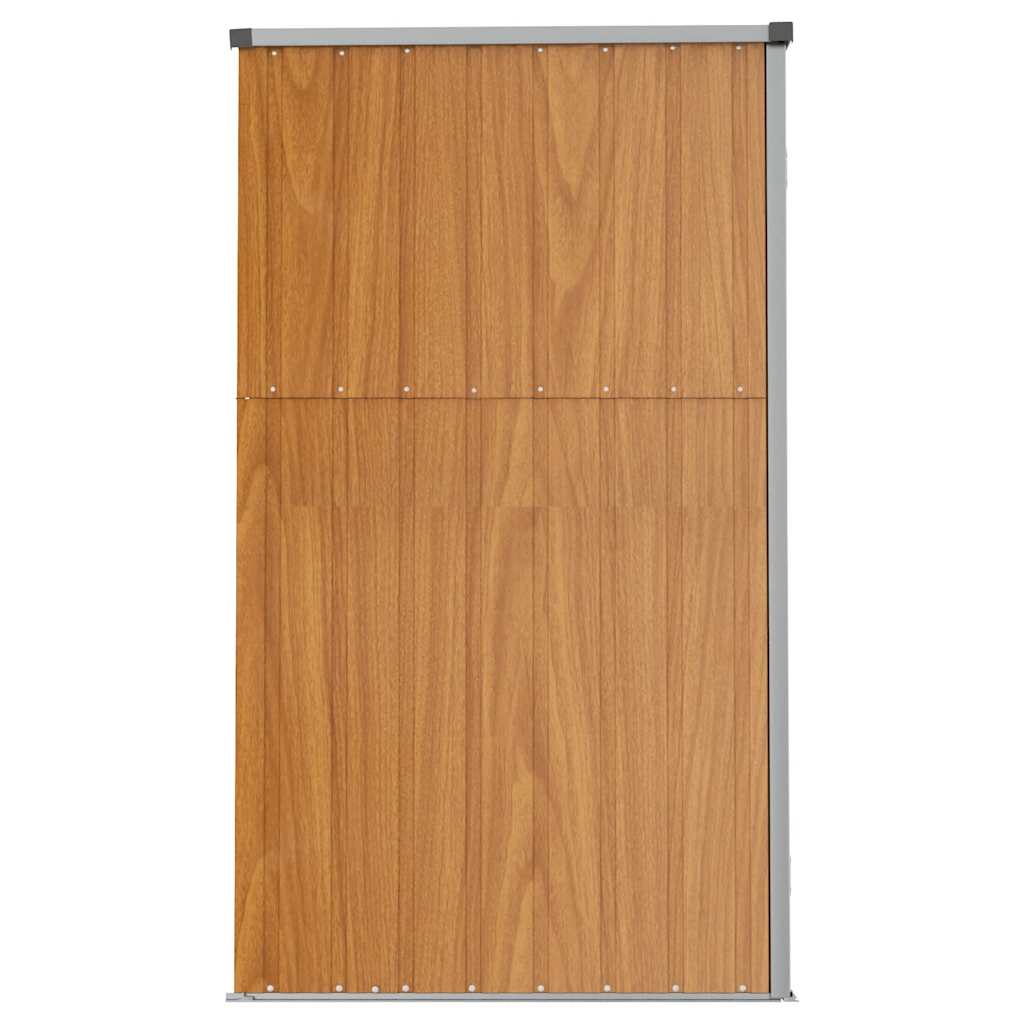 vidaXL Αποθήκη Εργαλείων Κήπου Καφέ 225x89x161 εκ. Γαλβαν. Ατσάλι