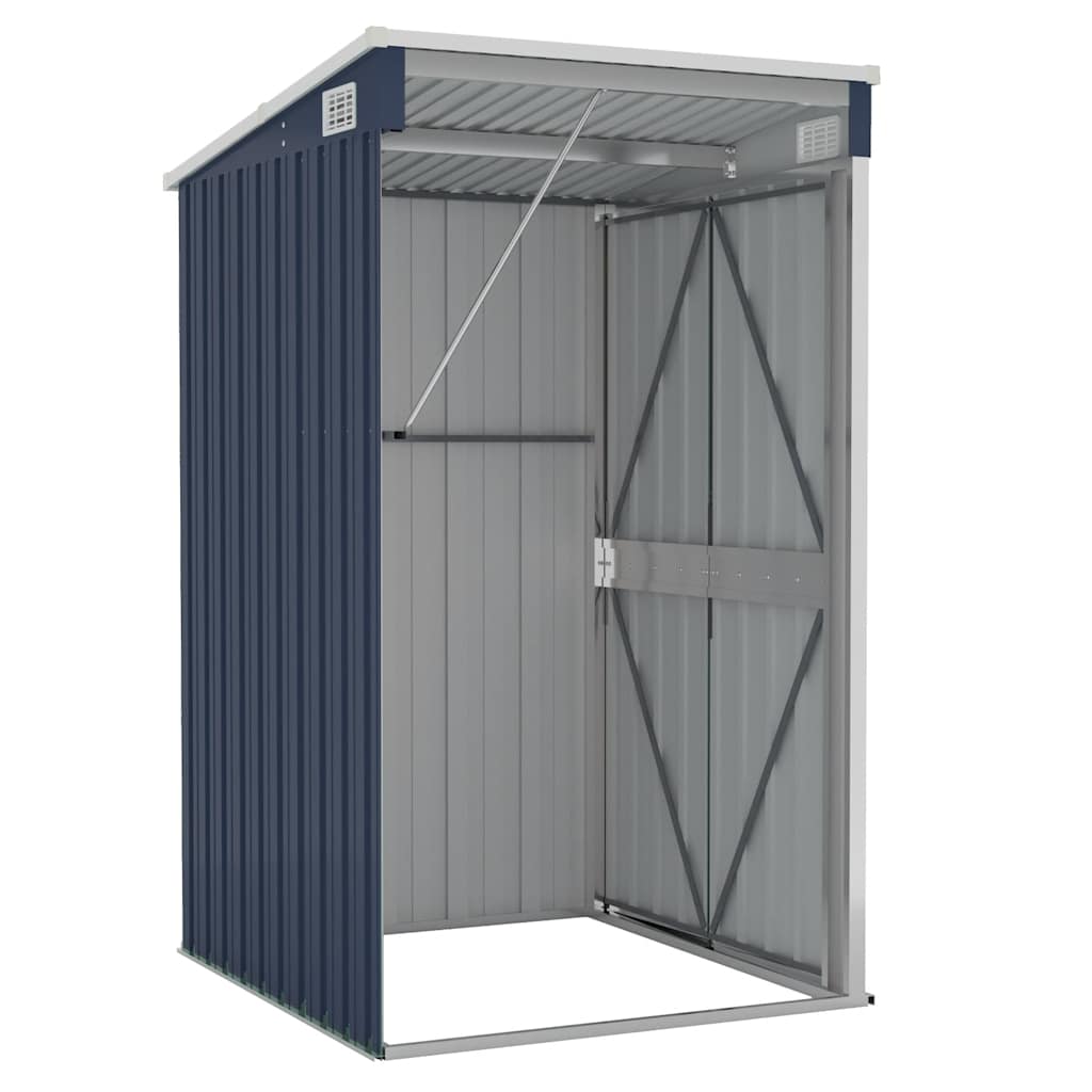 vidaXL Αποθήκη Κήπου Επιτοίχια Ανθρακί 118 x 100 x 178 εκ. από Ατσάλι