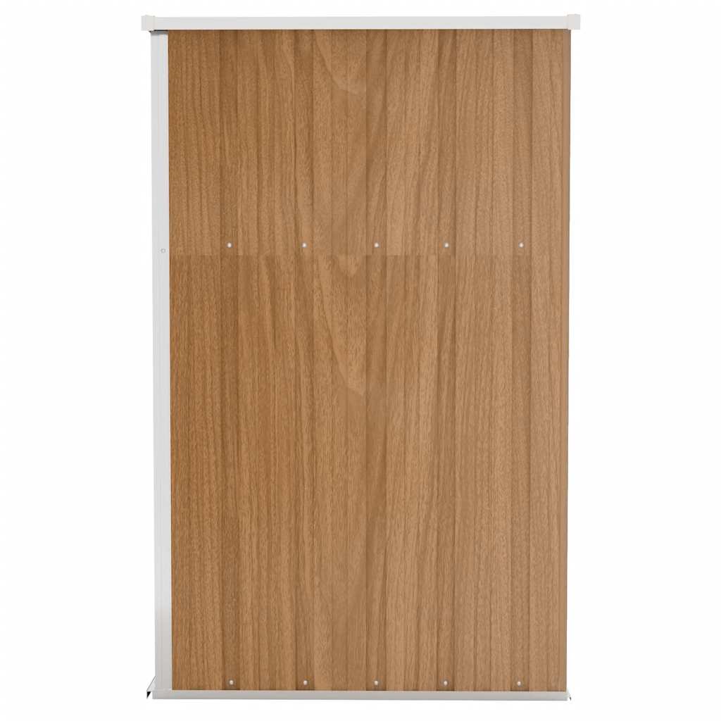 vidaXL Αποθήκη Κήπου Επιτοίχια Καφέ 118x100x178 εκ. από Γαλβ. Ατσάλι