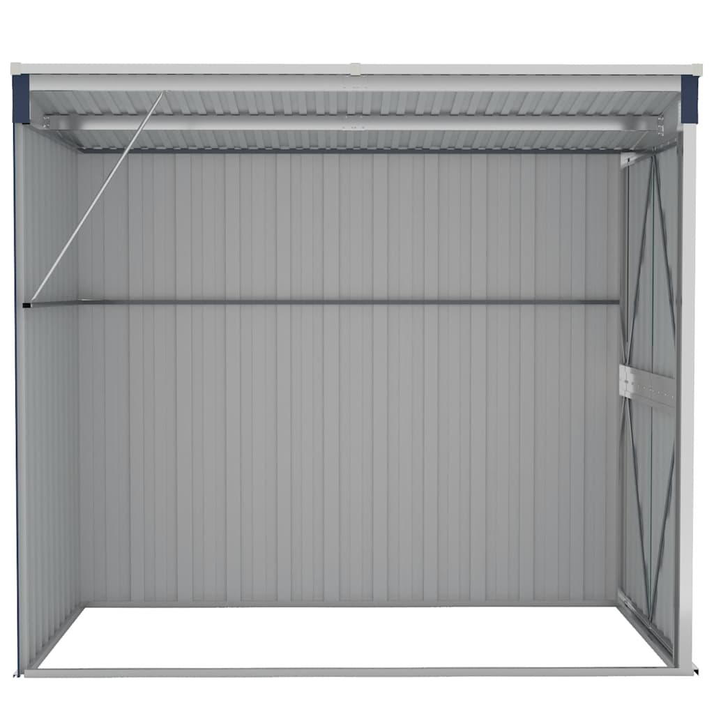 vidaXL Αποθήκη Κήπου Επιτοίχια Ανθρακί 118 x 194 x 178 εκ από Ατσάλι