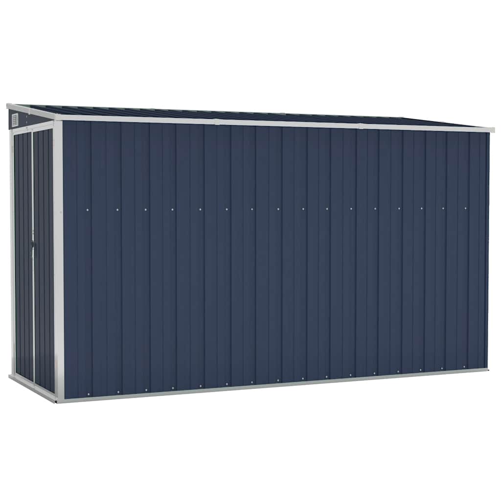 vidaXL Αποθήκη Κήπου Επιτοίχια Ανθρακί 118 x 288 x 178 εκ από Ατσάλι