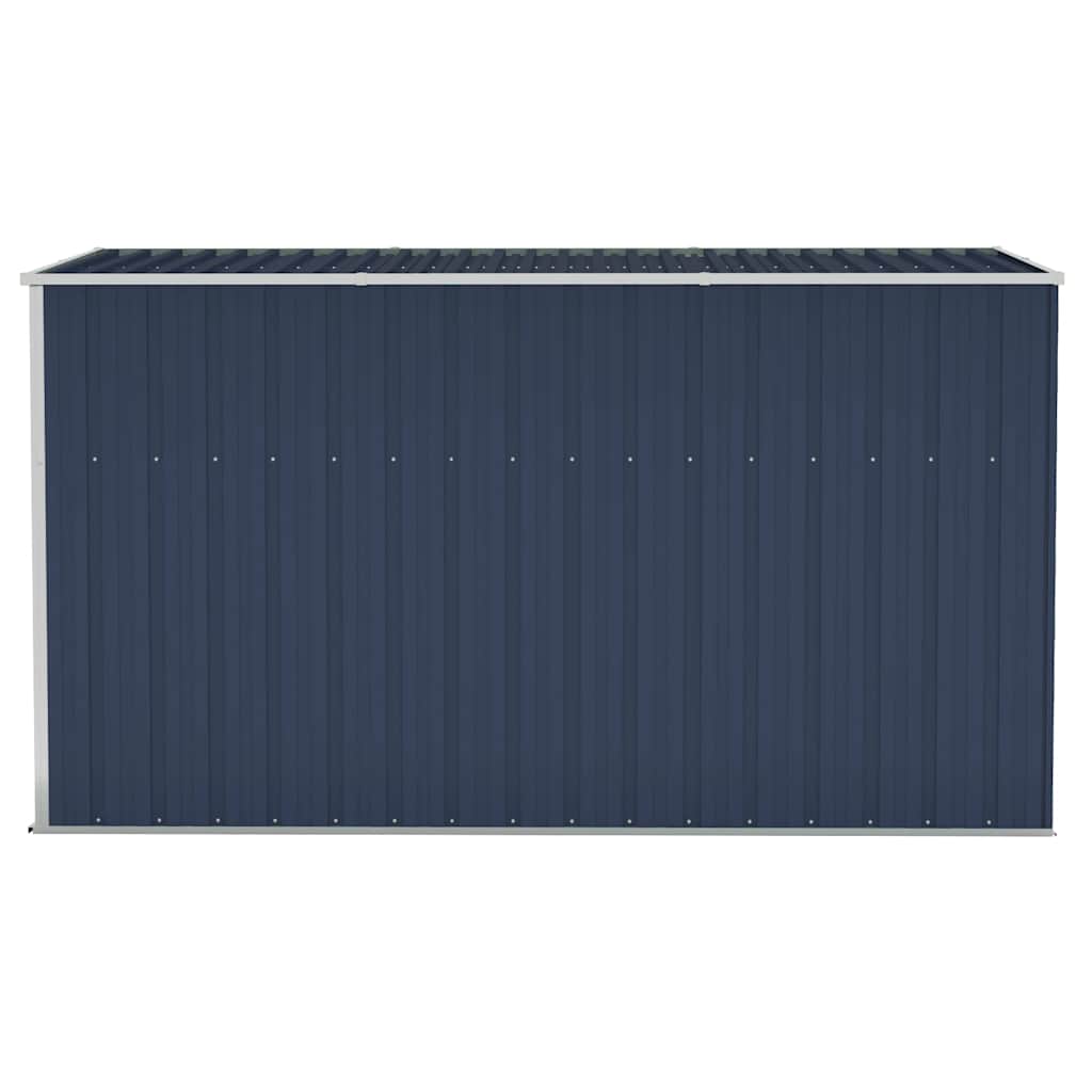 vidaXL Αποθήκη Κήπου Επιτοίχια Ανθρακί 118 x 288 x 178 εκ από Ατσάλι