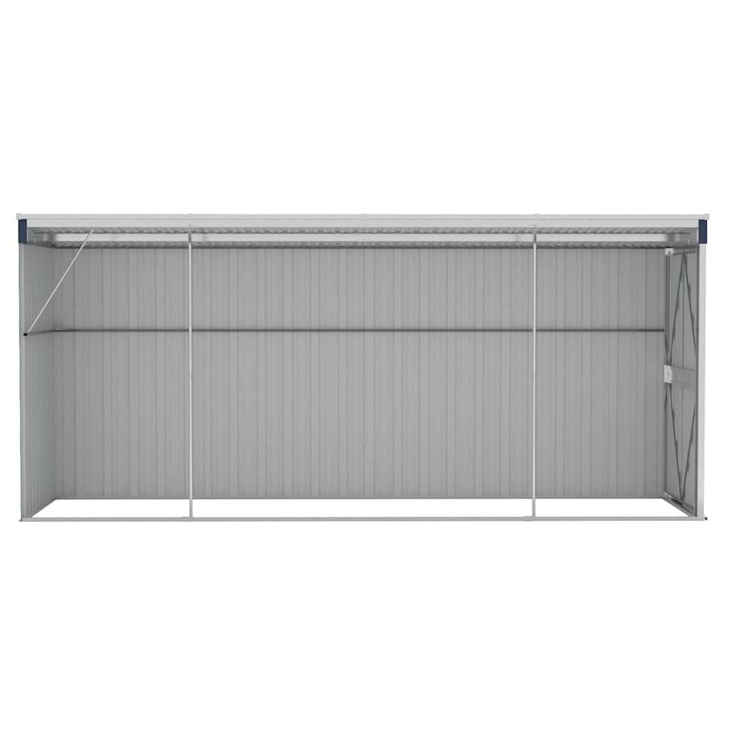 vidaXL Αποθήκη Κήπου Επιτοίχια Ανθρακί 118 x 382 x 178 εκ. από Ατσάλι