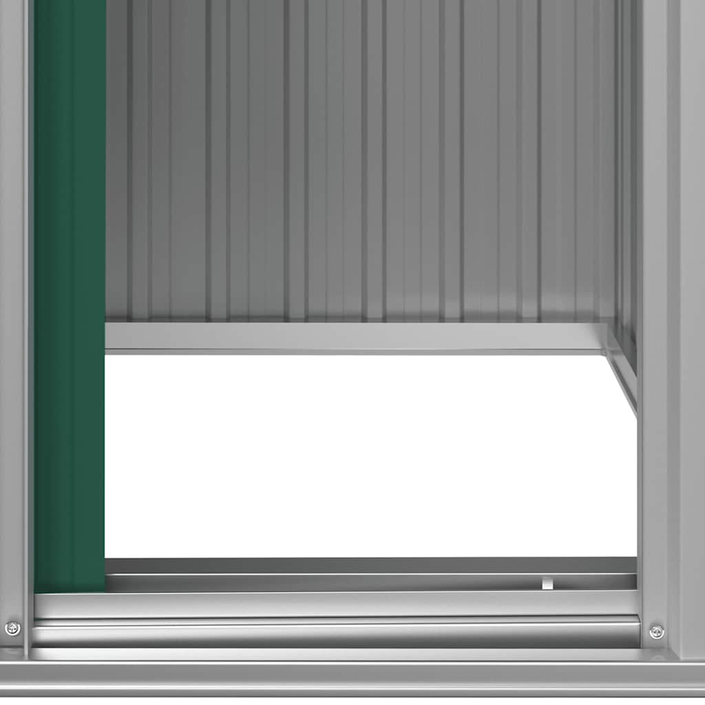 vidaXL Αποθήκη Κήπου Πράσινη 126x97,5x177 εκ. Γαλβανισμένο Ατσάλι