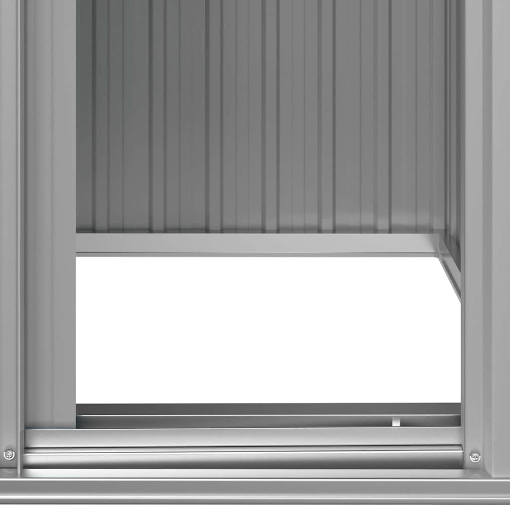 vidaXL Αποθήκη Κήπου Γκρι 126 x 97,5 x 177 εκ. από Γαλβανισμένο Ατσάλι