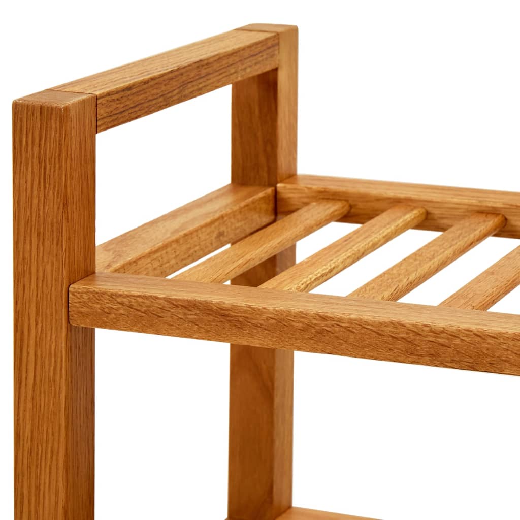 vidaXL Παπουτσοθήκη με 4 Ράφια 100 x 27 x 80 εκ. από Μασίφ Ξύλο Δρυός