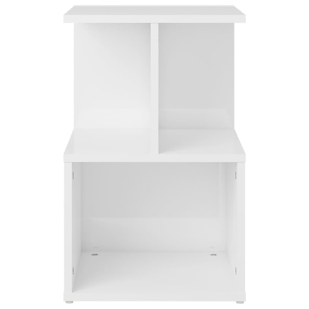 vidaXL Βοηθητικό Ντουλάπι Γυαλ. Λευκό 35 x 35 x 55 εκ. από Επεξ. Ξύλο