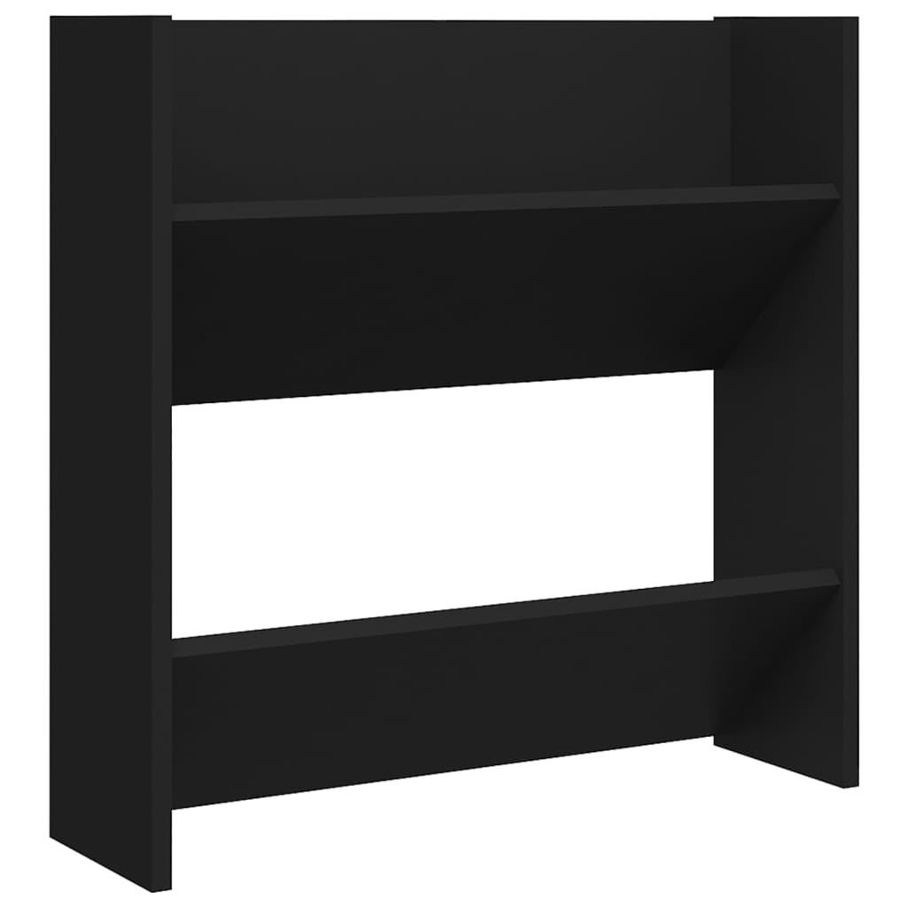 vidaXL Παπουτσοθήκη Τοίχου Μαύρη 60 x 18 x 60 εκ. Επεξ. Ξύλο