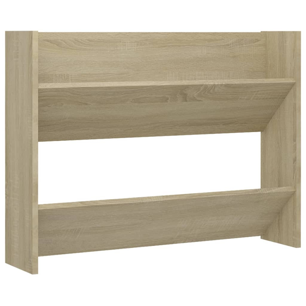 vidaXL Παπουτσοθήκη Τοίχου Sonoma Δρυς 80x18x60 εκ. Επεξ. Ξύλο