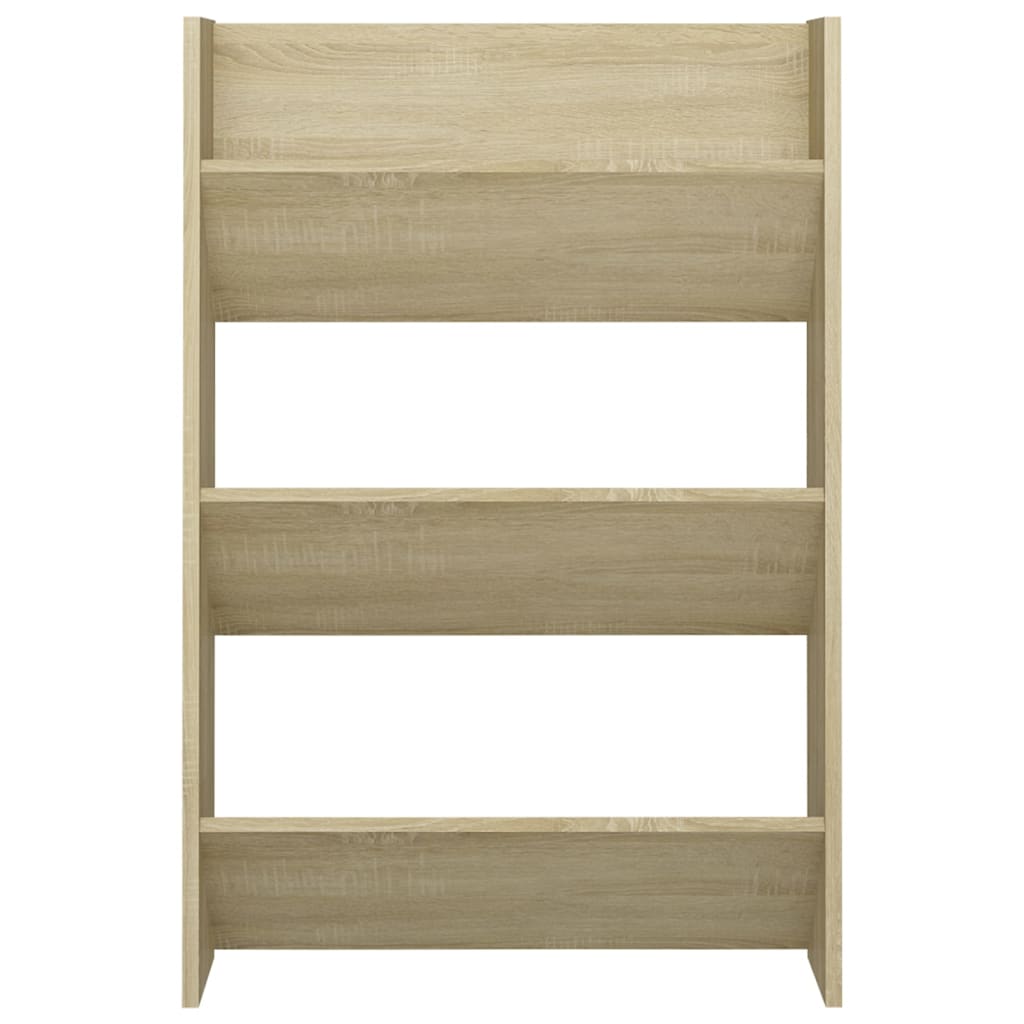 vidaXL Παπουτσοθήκη Τοίχου Sonoma Δρυς 60x18x90 εκ. Μοριοσανίδα
