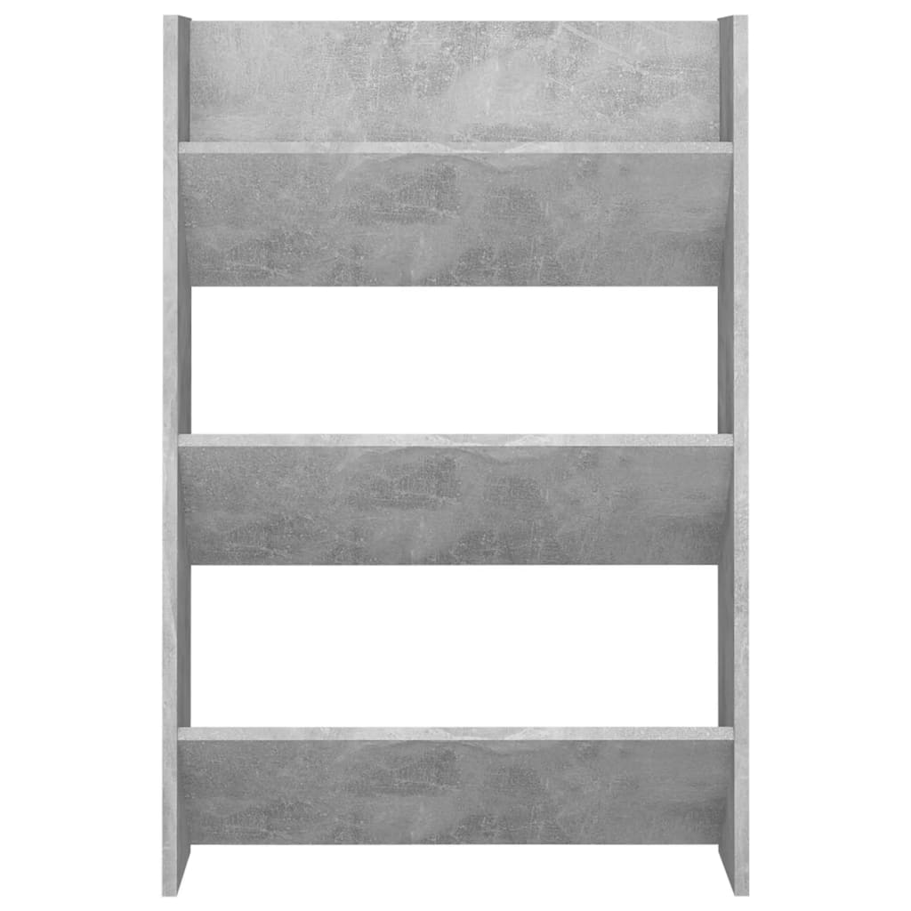 vidaXL Παπουτσοθήκες Τοίχου 2 τεμ. Γκρι Σκυρ. 60x18x90 εκ. Μοριοσανίδα