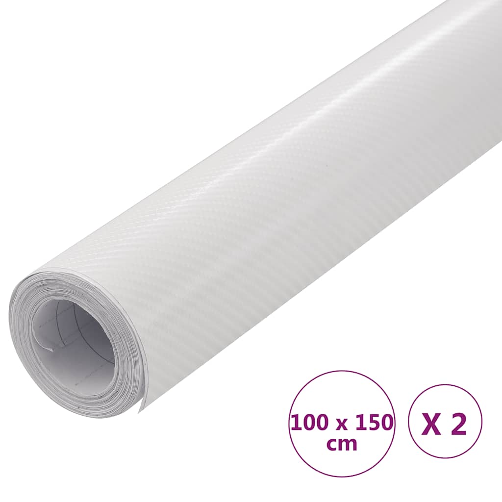 vidaXL Μεμβράνες Αυτοκινήτου 4D 2 τεμ. Λευκές 100 x 150 εκ.