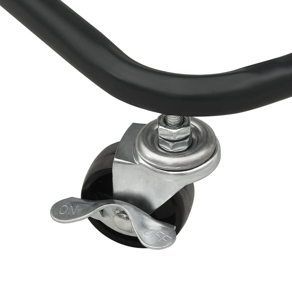 vidaXL Τρόλεϊ Κουζίνας 3 Επιπέδων Μαύρο 42 x 35 x 85 εκ. Σίδερο/ABS